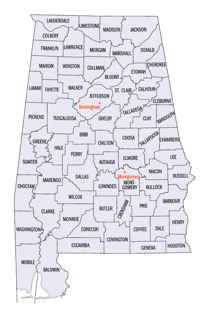 Alabama County Map 