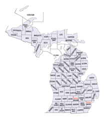 Michigan County map