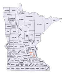 Minnesota County map