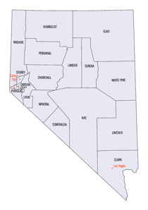 Nevada County map