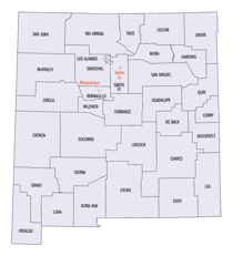 New Mexico County map