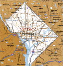 Washington, DC map