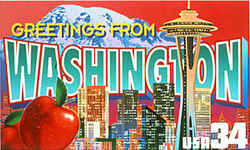 Washington Famous People: Greeting from Washington