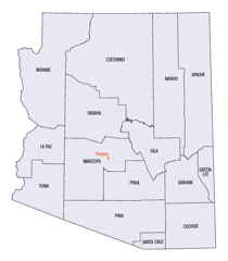 Arizona County map