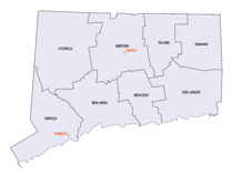 Connecticut County map