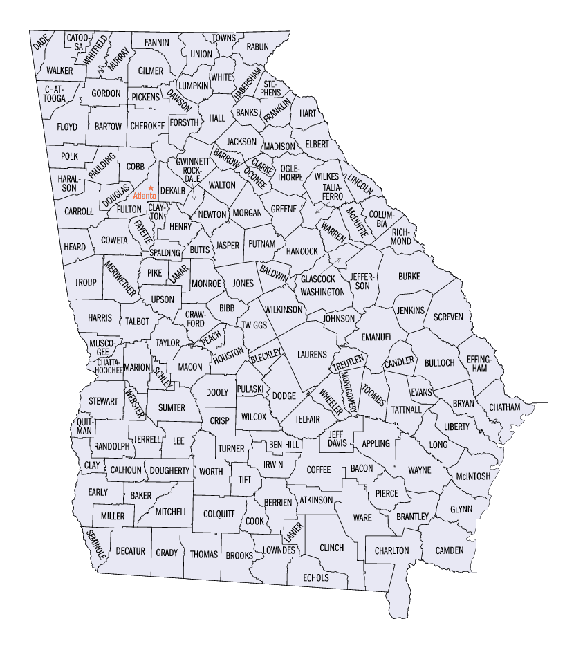Georgia Counties History And Information