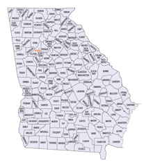 Georgia County map