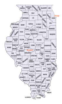 Illinois County map