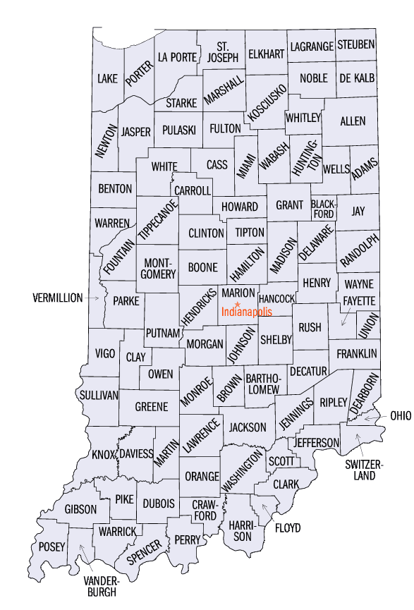 Indiana Counties: History and Information