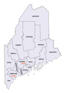 Maine County map