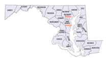 Maryland County map