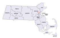 Massachusetts County map