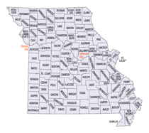Missouri County map