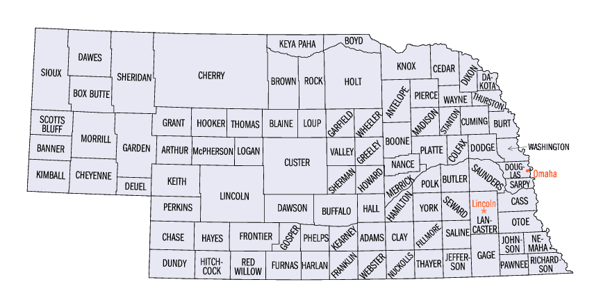 Nebraska Counties History And Information