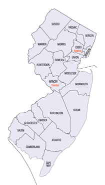 New Jersey County map