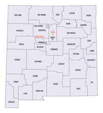 New Mexico County map