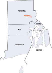 Rhode Island County map