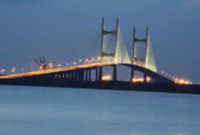 Dame Point Bridge (officially the Napoleon Bonaparte Broward Bridge) over the St. Johns River in Jacksonville, Florida