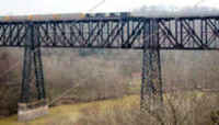High Bridge located near Nicholasville is the highest railroad bridge over navigable water in the United States