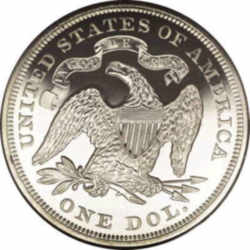 Florida Atat Motto from One Dollar Coin. (1868 Seated Liberty Dollar Reverse)