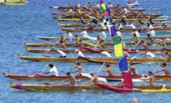 Hawaii State Team Sports: Outrigger canoe paddling